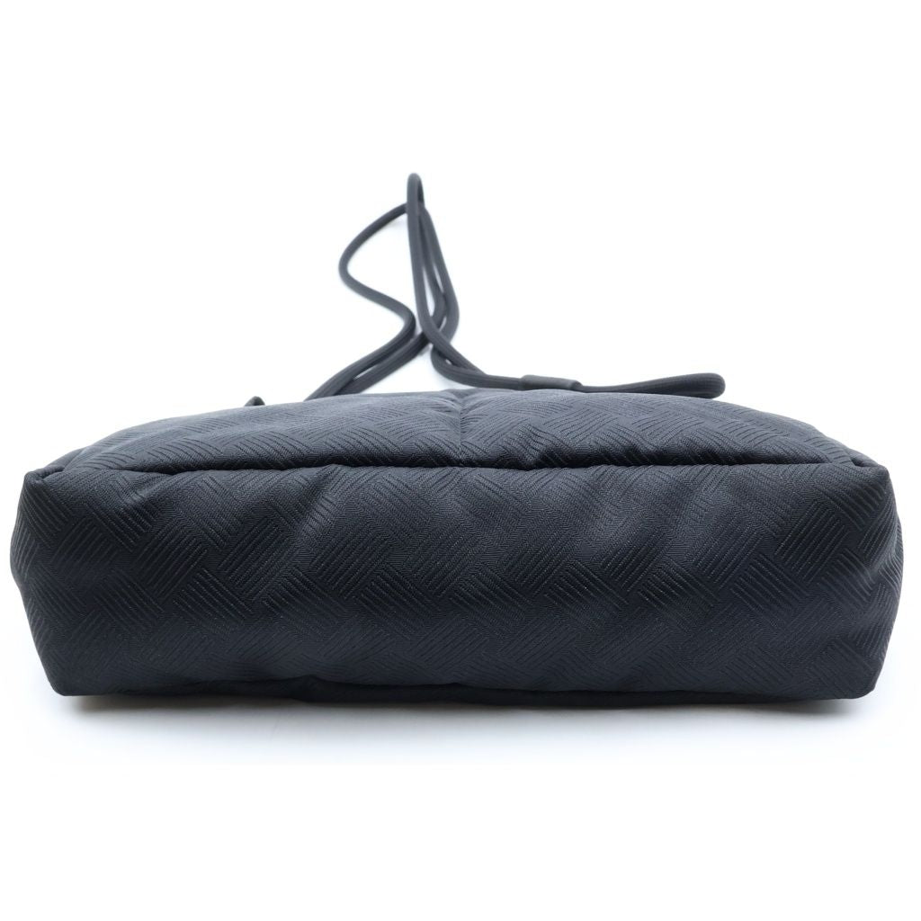 Bottega Veneta Intrecciato Jacquard Nylon Shoulder Bag Black — view 4