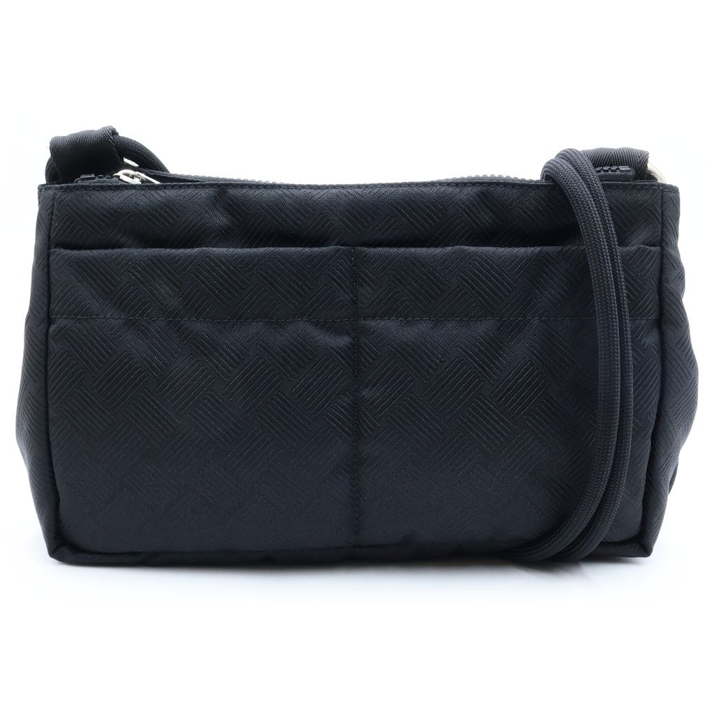 Bottega Veneta Intrecciato Jacquard Nylon Shoulder Bag Black