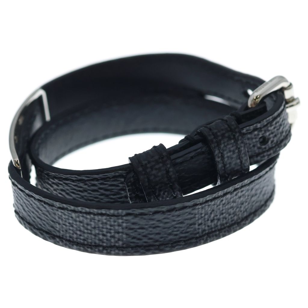 Louis Vuitton Damier Graphite Bracelet Sign It Black Silver — view 4