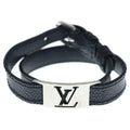 Louis Vuitton Damier Graphite Bracelet Sign It Black Silver