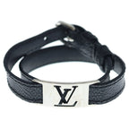 Louis Vuitton Damier Graphite Bracelet Sign It Black Silver