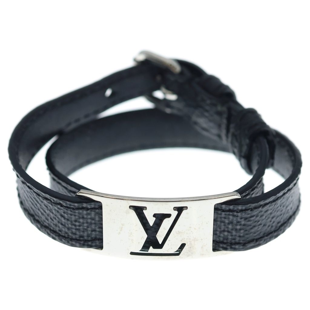 Louis Vuitton Damier Graphite Bracelet Sign It Black Silver