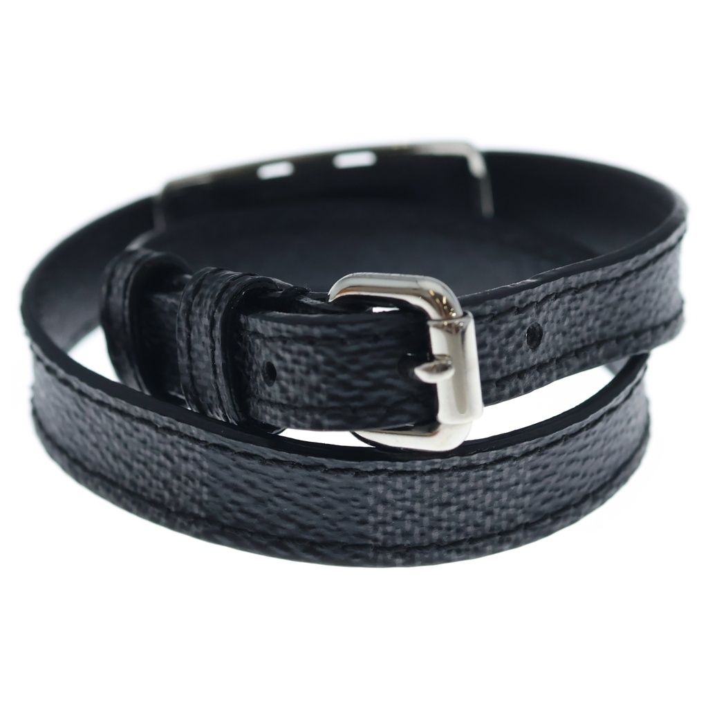Louis Vuitton Damier Graphite Bracelet Sign It Black Silver — view 2