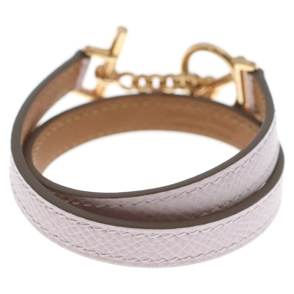 Hermes Croisier Double Tour Bre Pink Leather Gold — view 2