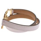 Hermes Croisier Double Tour Bre Pink Leather Gold — view 4