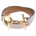 Hermes Croisier Double Tour Bre Pink Leather Gold