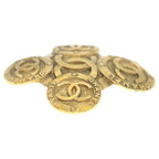 Chanel CC Logo Pin Badge Brooch Gold — view 4