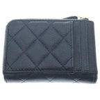 Chanel Quilted CC Logo Caviar Leather Timeless Classic Fragment Card Case Black — view 2