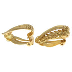 Chanel CC Logo Leaf Motif Earrings Gold — view 4
