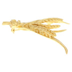 Chanel CC Logo Wings Feather Motif Pin Badge Brooch Gold — view 3