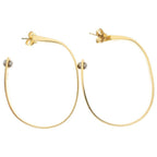 Louis Vuitton Monogram Hoop Earrings Nanogram Gold Plated — view 4