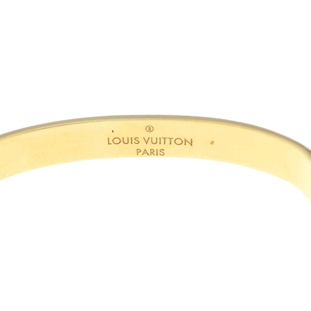 Louis Vuitton Monogram Hoop Earrings Nanogram Gold Plated — view 6