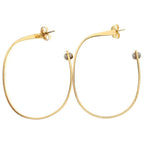 Louis Vuitton Monogram Hoop Earrings Nanogram Gold Plated — view 3