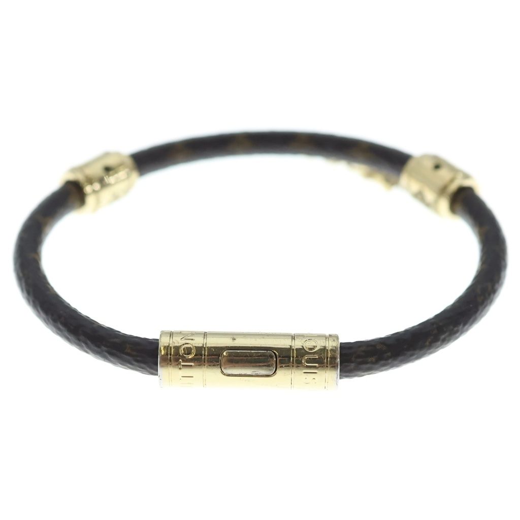 Louis Vuitton Monogram LV Chain Bracelet Brown Gold — view 2