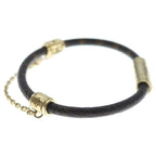 Louis Vuitton Monogram LV Chain Bracelet Brown Gold — view 4
