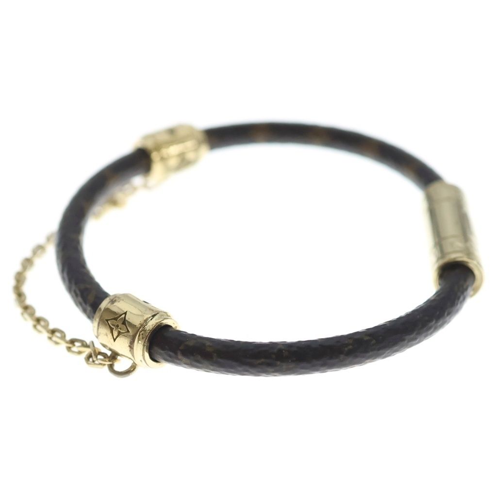 Louis Vuitton Monogram LV Chain Bracelet Brown Gold — view 4
