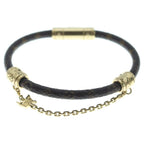 Louis Vuitton Monogram LV Chain Bracelet Brown Gold
