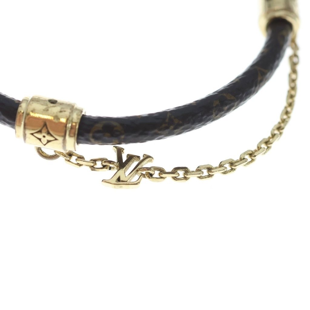 Louis Vuitton Monogram LV Chain Bracelet Brown Gold — view 5