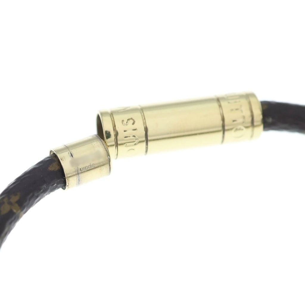 Louis Vuitton Monogram LV Chain Bracelet Brown Gold — view 6