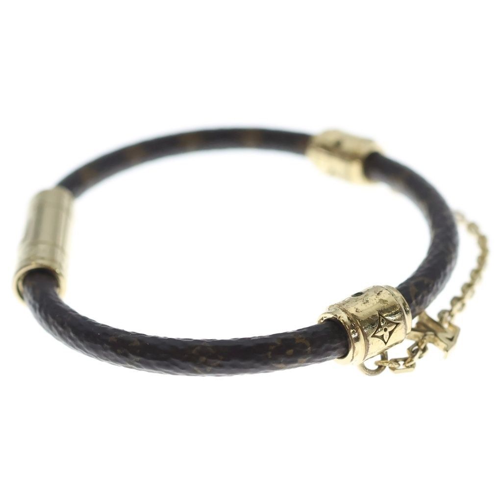 Louis Vuitton Monogram LV Chain Bracelet Brown Gold — view 3