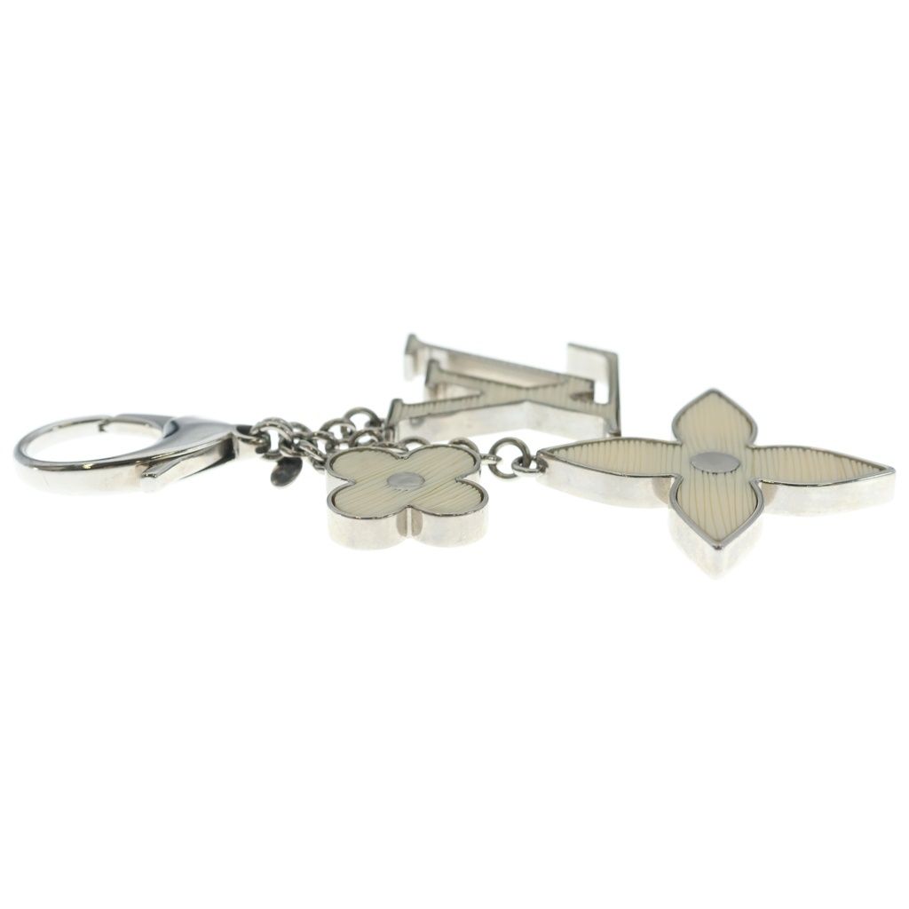 Louis Vuitton Epi Bijou Sac Fleur de Charm Yvoire Bag Key Holder Key Ring White — view 4