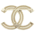 Chanel Rhinestone CC Logo Pin Badge Brooch Gold — view 2