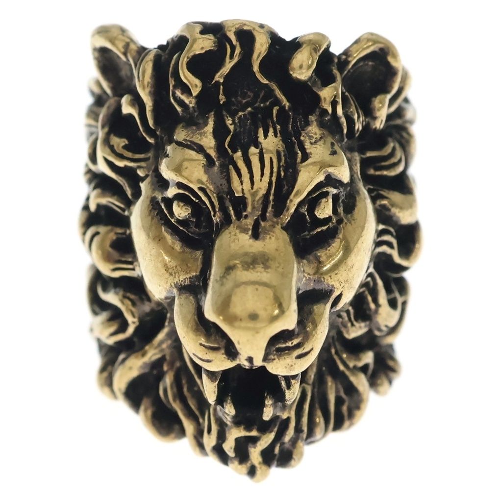 Gucci Lion Head Ring Gold
