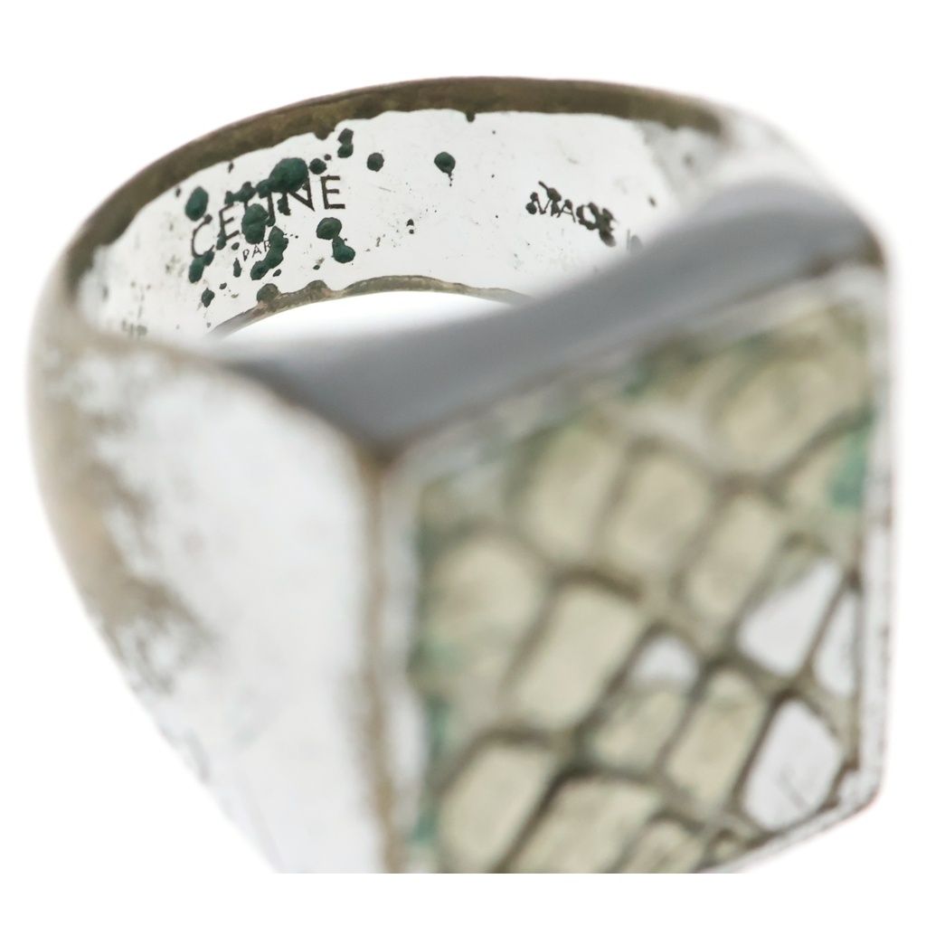 Celine Hedi Slimane Era Square Shape Signet Ring Silver — view 4