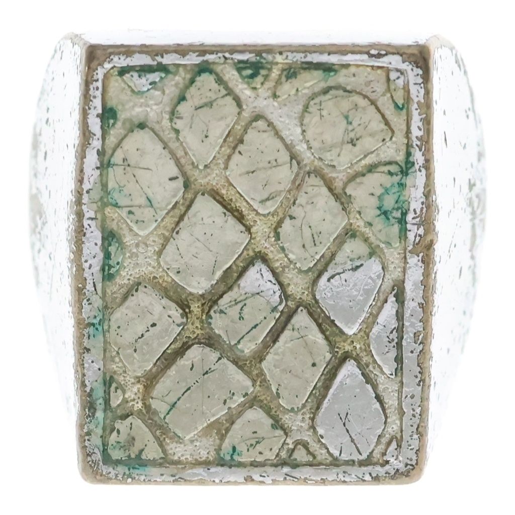Celine Hedi Slimane Era Square Shape Signet Ring Silver