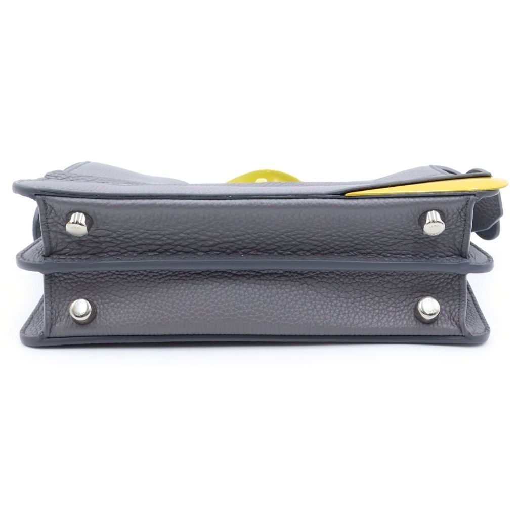 Fendi Mad Architects Peekaboo ISeeU Small Shoulder Bag Calfskin Gray — view 4
