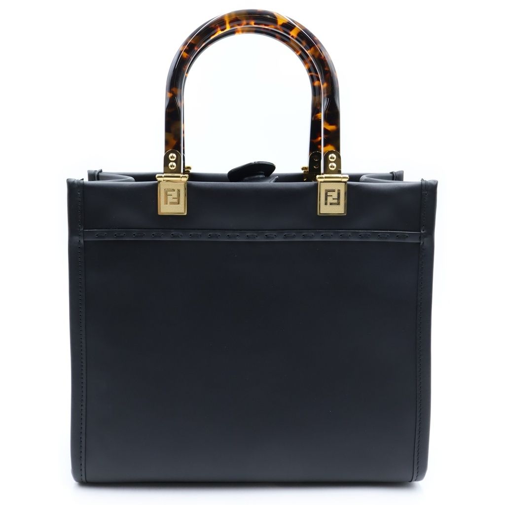 Fendi Sunshine Small 2-Way Shoulder Bag Black Leather — view 2