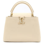 Louis Vuitton Capucines BB Flower Logo 2-Way Shoulder Bag Light Pink Leather