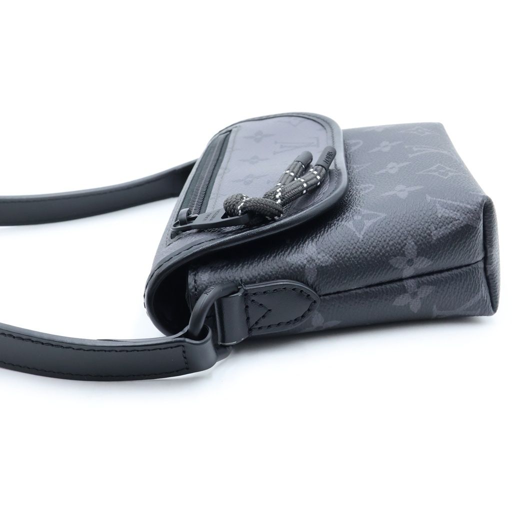 Louis Vuitton Monogram Eclipse Pulse Wearable Wallet Mini Shoulder Bag Black — view 3