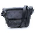Louis Vuitton Monogram Eclipse Pulse Wearable Wallet Mini Shoulder Bag Black