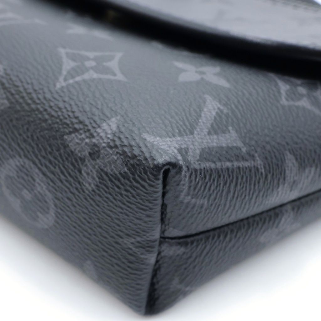Louis Vuitton Monogram Eclipse Pulse Wearable Wallet Mini Shoulder Bag Black — view 5