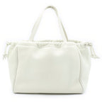 Celine Cuill Triomphe Small Cabas Drawstring Shoulder Bag White Grained — view 2