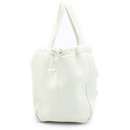 Celine Cuill Triomphe Small Cabas Drawstring Shoulder Bag White Grained — view 3