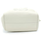 Celine Cuill Triomphe Small Cabas Drawstring Shoulder Bag White Grained — view 4