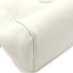 Celine Cuill Triomphe Small Cabas Drawstring Shoulder Bag White Grained — view 6