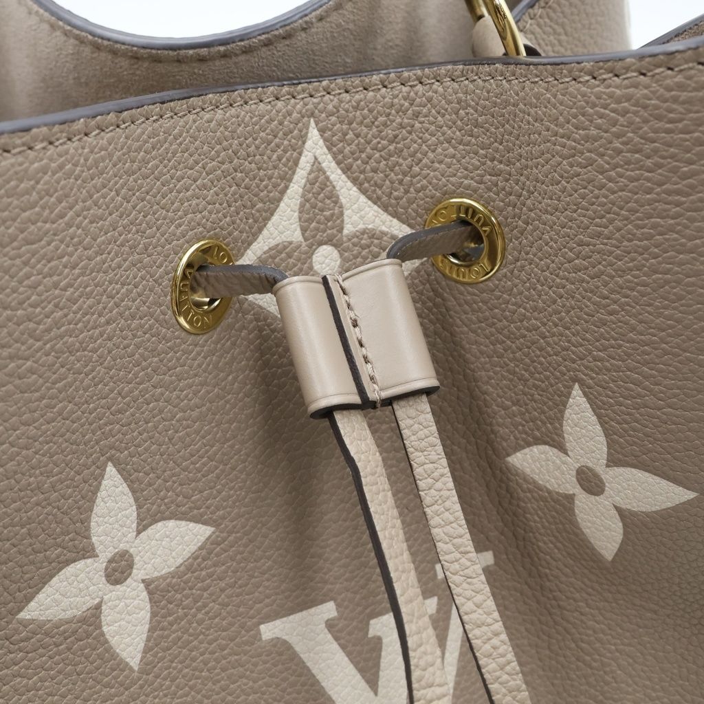 Louis Vuitton Monogram Empreinte Neo Noe MM Shoulder Bag Beige — view 7