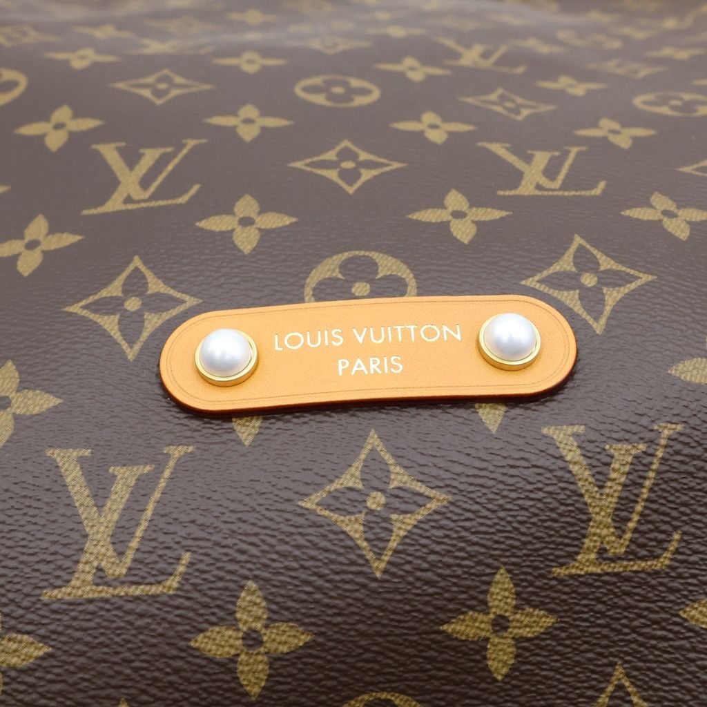 Louis Vuitton Monogram Vagabond Hobo Shoulder Bag Brown Leather Gold — view 6