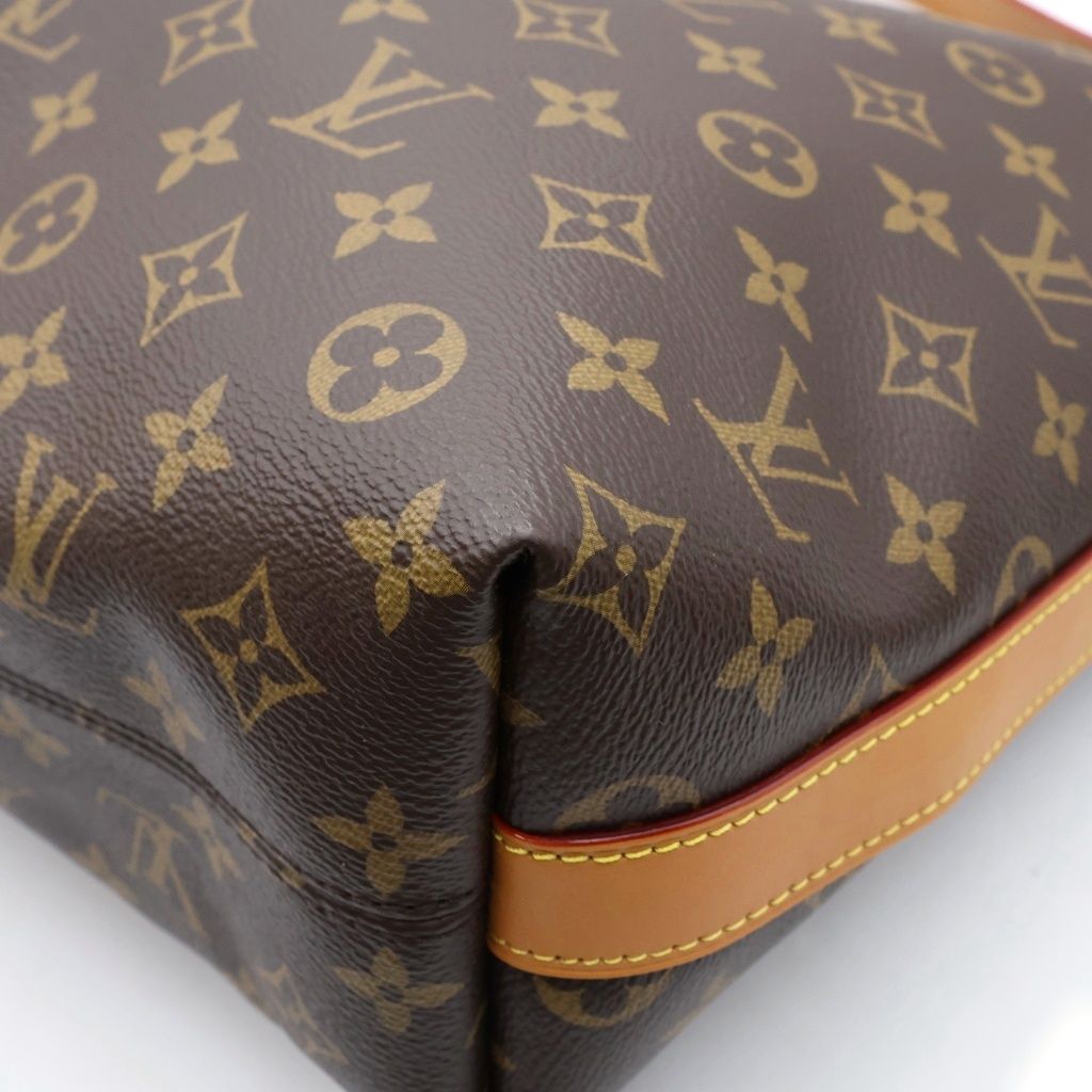 Louis Vuitton Monogram Vagabond Hobo Shoulder Bag Brown Leather Gold — view 5