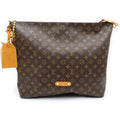 Louis Vuitton Monogram Vagabond Hobo Shoulder Bag Brown Leather Gold