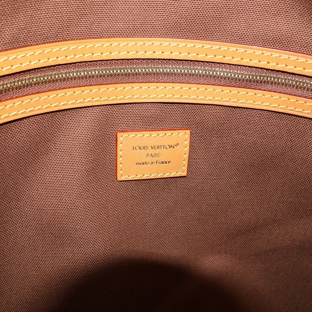 Louis Vuitton Monogram Vagabond Hobo Shoulder Bag Brown Leather Gold — view 7