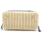 Dior Oblique Lady Medium 2-Way Shoulder Bag Basket Beige Navy Gold — view 4