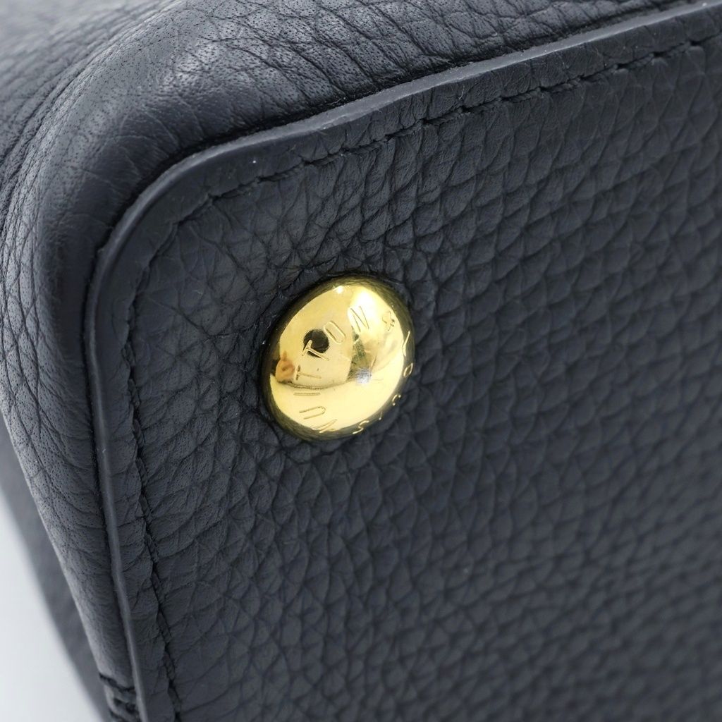 Louis Vuitton Taurillon Capucines PM Flower 2-Way Shoulder Bag Black Noir — view 6