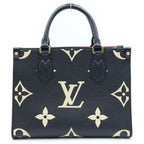 Louis Vuitton Monogram Empreinte On The Go PM 2-Way Shoulder Bag Black Beige — view 2