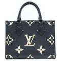 Louis Vuitton Monogram Empreinte On The Go PM 2-Way Shoulder Bag Black Beige