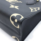 Louis Vuitton Monogram Empreinte On The Go PM 2-Way Shoulder Bag Black Beige — view 5