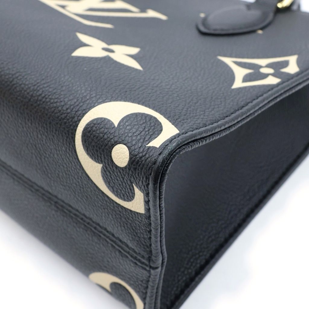 Louis Vuitton Monogram Empreinte On The Go PM 2-Way Shoulder Bag Black Beige — view 5